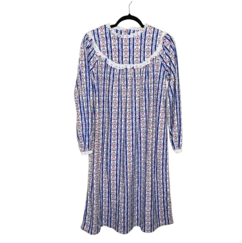 Lanz Floral Alpine Tyrolean Lace Nightgown Girls